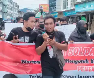 Wartawan Abdya Gelar Aksi Solidaritas Untuk Wartawan korban Penembakan di Simalungun Sumut 