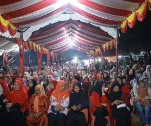 Gelar Silaturahmi Politik, Paslon Jadi Ubah Jalan Kompleks Perkantoran Jadi Lautan Manusia