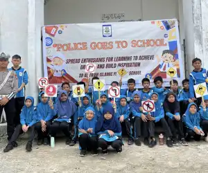 Tumbuhkan Generasi Sadar Beralu Lintas, Satlantas Subulussalam Saweu Sikula