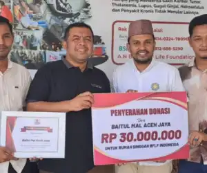Baitulmal Aceh Jaya Salurkan Bantuan Rp30 Juta untuk Rumah Singgah BFLF