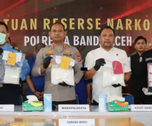 Polresta dan Avsec Gagalkan Penyelundupan Lima Kilogram Sabu