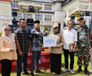 Bupati Safwandi Kembali Salurkan 2 Unit Rotavator Kelompok Brigade Pangan Aceh Jaya