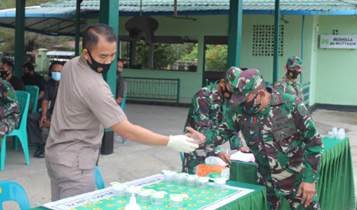 Puluhan Prajurit Kodim 0116 Nagan Raya Dilakukan Test Urine