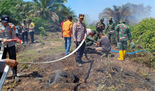 Lahan Gambuk Belakang PLTU 3-4 Nagan Raya Terbakar