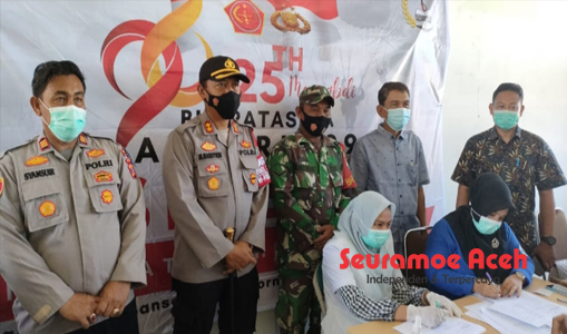Kapolres Abdya Tijau Pelaksanaan Vaksinasi di SMA 2 Manggeng