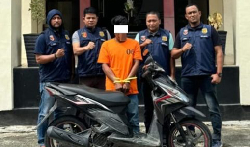 1x24 Jam, Pelaku Curanmor Ditangkap Tim SatReskrim Polres Nagan Raya