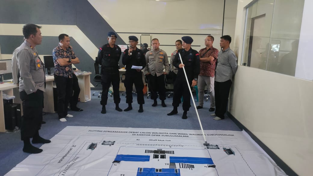 Polres Subulussalam Gelar TFG untuk Pengamanan Debat Calon Walikota