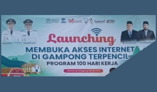 Di 100 Hari Kerja, Pemkab Aceh Jaya Buka Akses Internet di Desa Terpencil