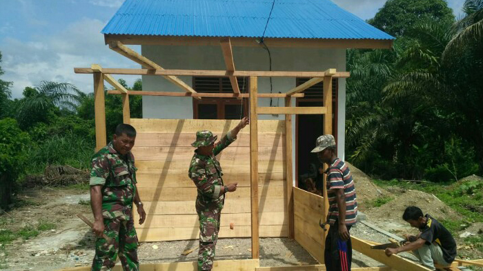 Setelah Bangun Rumah, Kini Kodim Nagan Raya Bangun Kios Untuk Putehdi